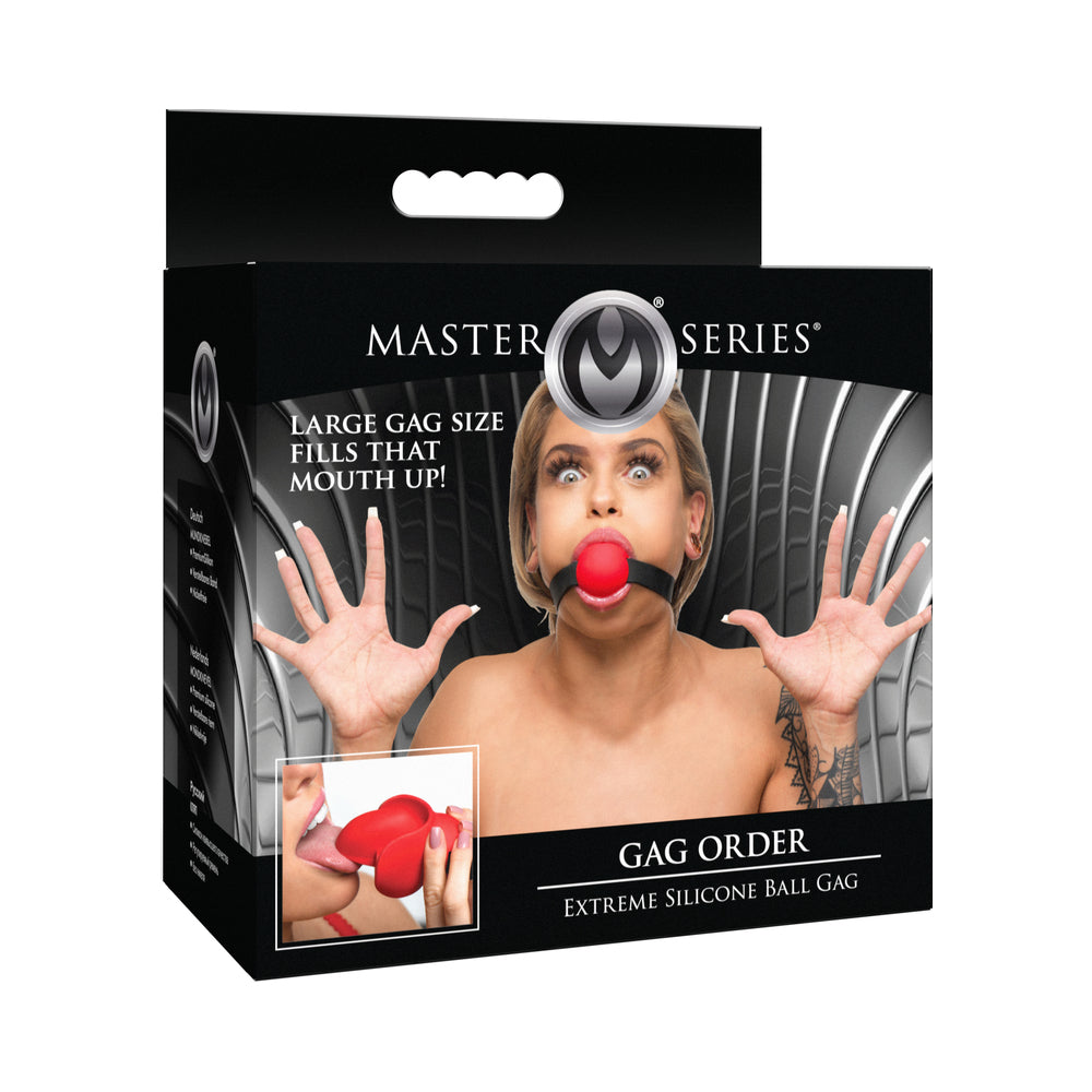 XR BRANDS - MASTER SERIES EXTREME SILICONE GAG WITH LOCKING STRAP