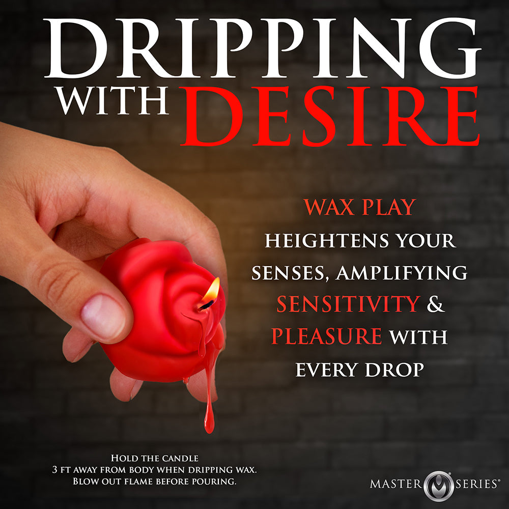 MASTER SERIES FIRE GARDEN 3-PIECE ROSE CANDLE SET BLACK/PURPLE/RED