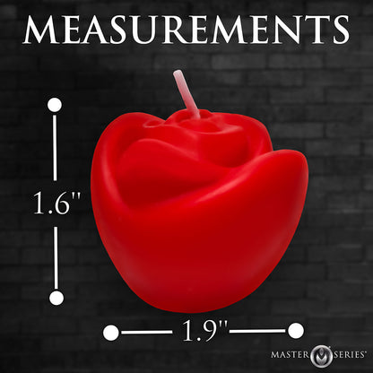 MASTER SERIES FIRE GARDEN 3-PIECE ROSE CANDLE SET BLACK/PURPLE/RED