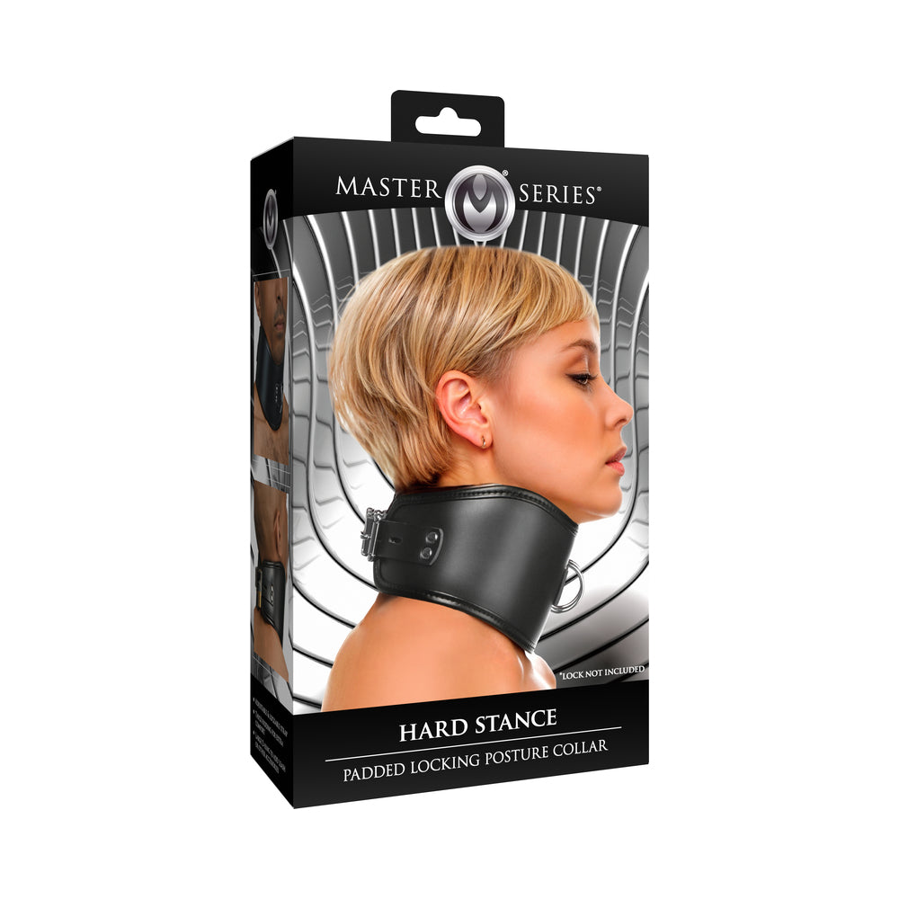 XR BRANDS - MASTER SERIES HARD STANCE PADDED LOCKING POSTURE COLLAR
