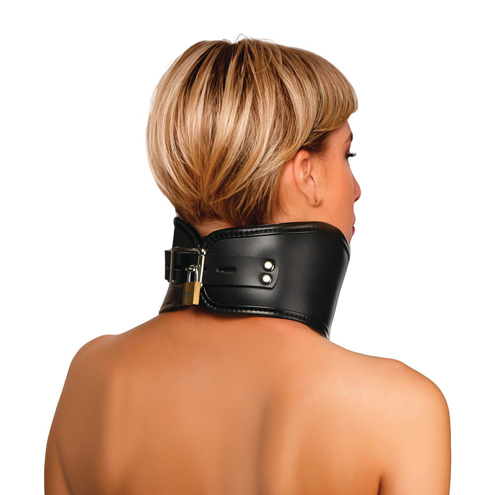XR BRANDS - MASTER SERIES HARD STANCE PADDED LOCKING POSTURE COLLAR