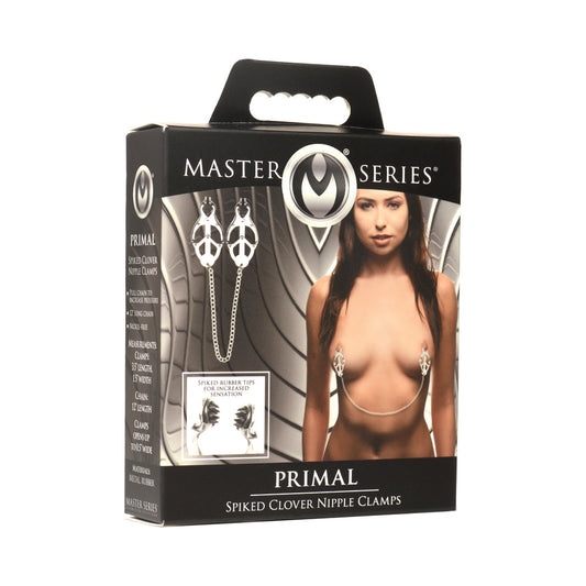 XR BRANDS - MASTER SERIES PRIMAL SPIKED CLOVER NIPPLE CLAMPS