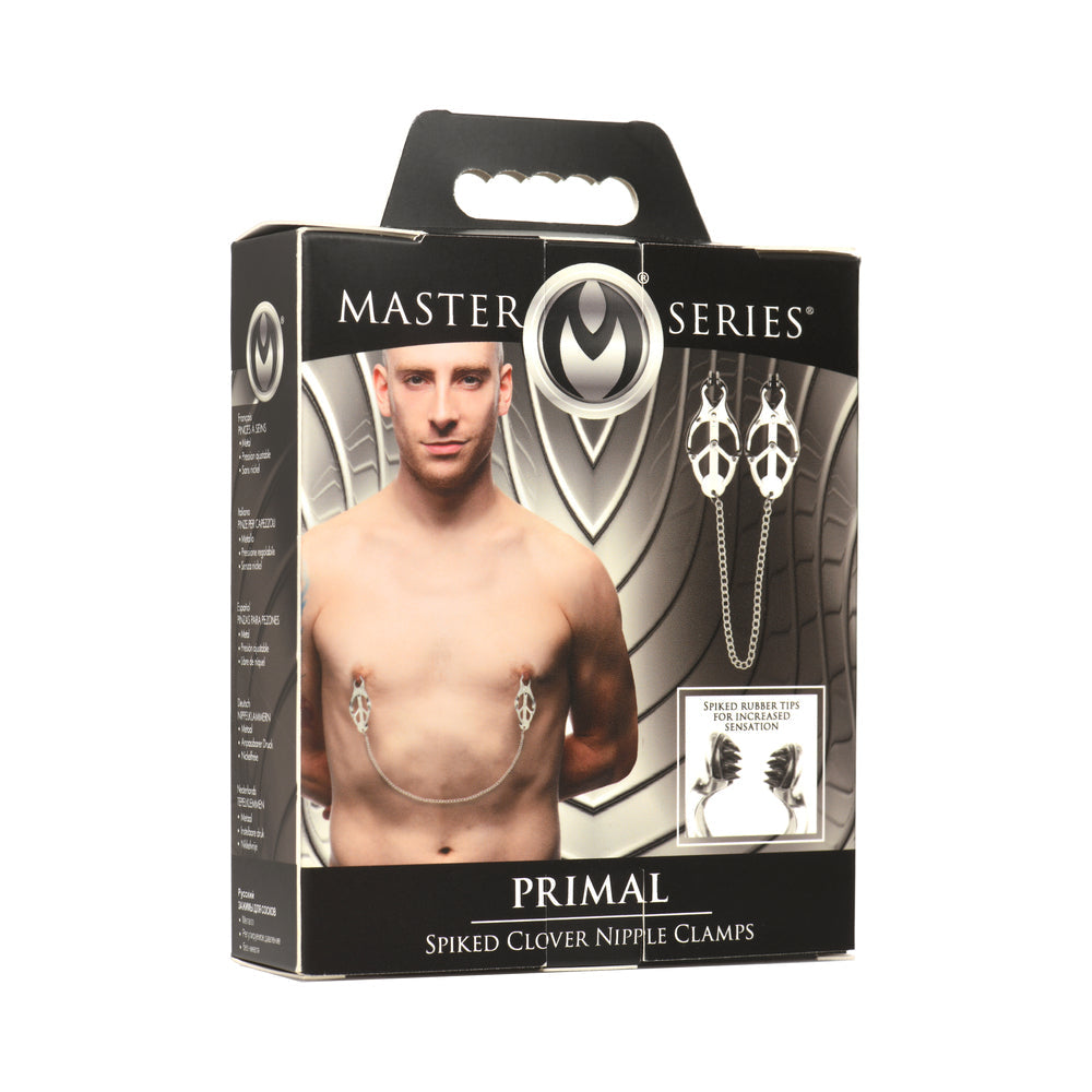MASTER SERIES PRIMAL SPIKED CLOVER NIPPLE CLAMPS