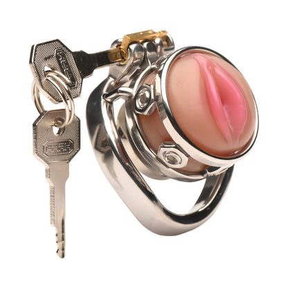 MASTER SERIES PUSSY BOY METAL CHASTITY CAGE