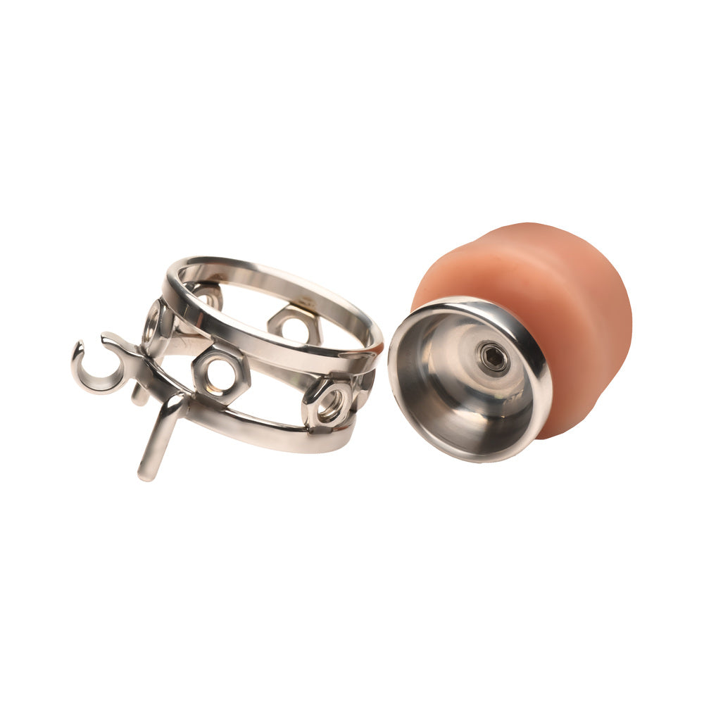 MASTER SERIES PUSSY BOY METAL CHASTITY CAGE