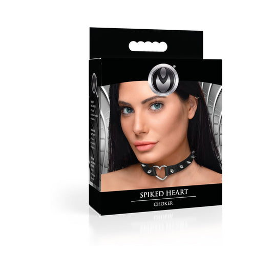 XR BRANDS - MASTER SERIES SPIKED HEART CHOKER