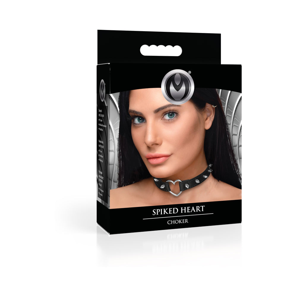 XR BRANDS - MASTER SERIES SPIKED HEART CHOKER