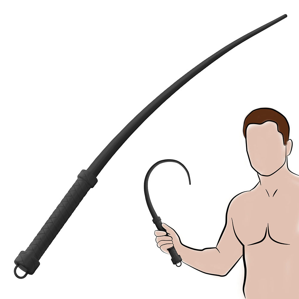 MASTER SERIES VIPER TAIL SILICONE WHIP BLACK