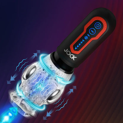 JOCK SPINNING & THRUSTING MASTURBATOR WITH DUAL VIBRATION