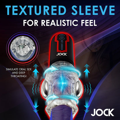 JOCK SPINNING & THRUSTING MASTURBATOR WITH DUAL VIBRATION