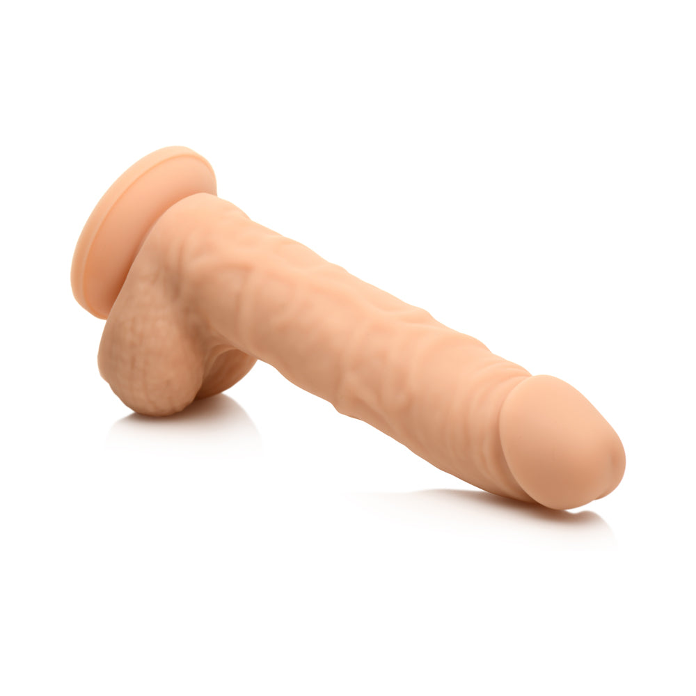 EASY RIDERS 7 IN. SILICONE DILDO WITH BALLS LIGHT