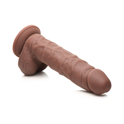 EASY RIDERS 7 IN. SILICONE DILDO WITH BALLS DARK