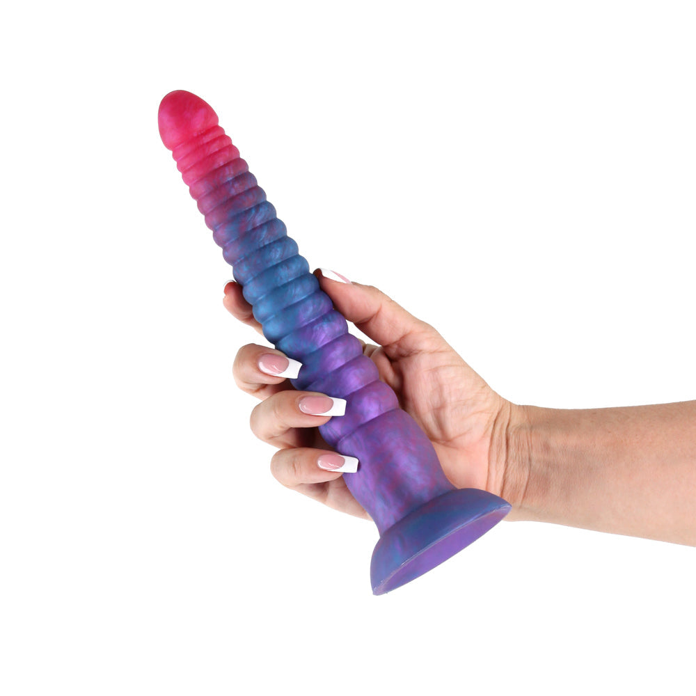 COLOURS STACKED 9 IN. DILDO PINK/BLUE
