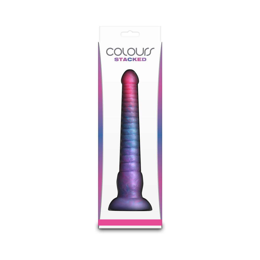 COLOURS STACKED 9 IN. DILDO PINK/BLUE