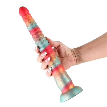 COLOURS STACKED 12 IN. DILDO RED/GOLD