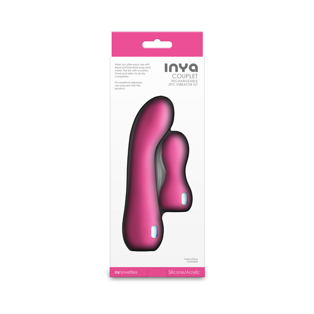 INYA COUPLET RECHARGEABLE 2-PIECE VIBRATOR KIT PINK