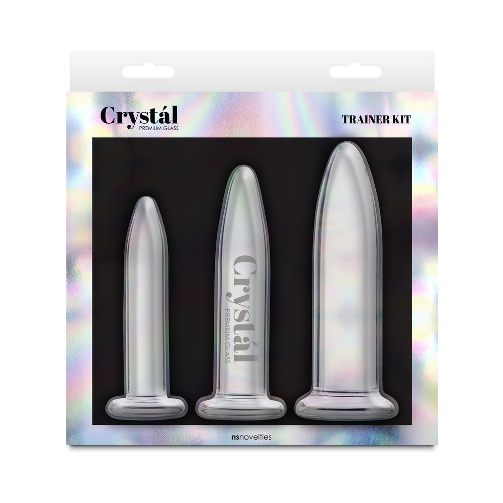 CRYSTAL 3-PIECE GLASS TRAINER KIT CLEAR