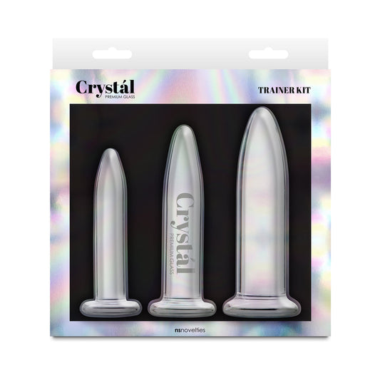 CRYSTAL 3-PIECE GLASS TRAINER KIT CLEAR