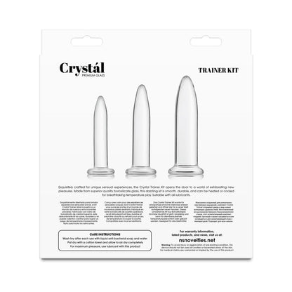 CRYSTAL 3-PIECE GLASS TRAINER KIT CLEAR