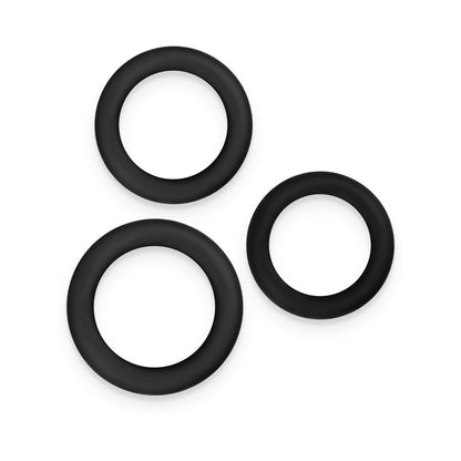 RENEGADE 3-PIECE SLIM RINGS BLACK