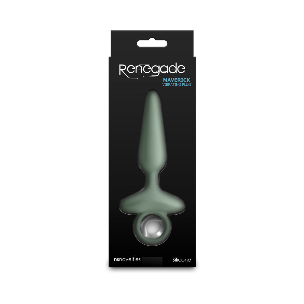 NS NOVELTIES - RENEGADE MAVERICK RECHARGEABLE VIBRATING ANAL PLUG SAGE