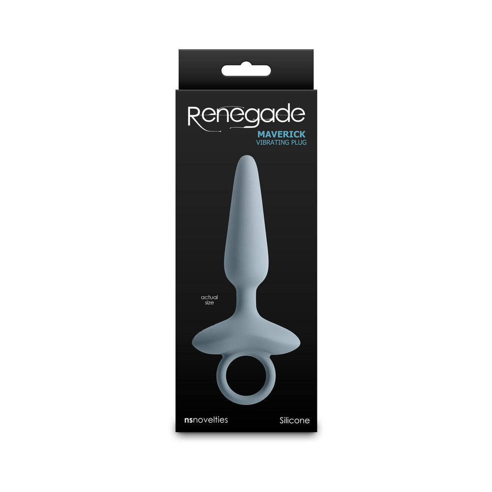 NS NOVEDADES - PLUG ANAL VIBRATORIO RECARGABLE RENEGADE MAVERICK GRIS