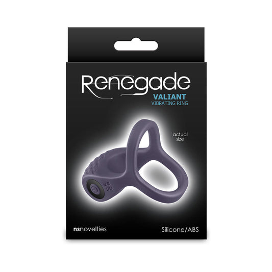 NS NOVELTIES - RENEGADE VALIANT RECHARGEABLE VIBRATING RING GRAY