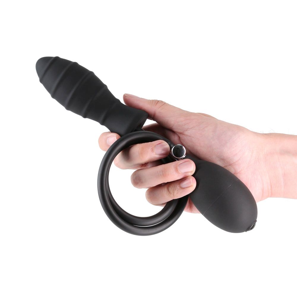 RENEGADE INFLATAPLAY INFLATABLE PLUG WITH GRIP BLACK