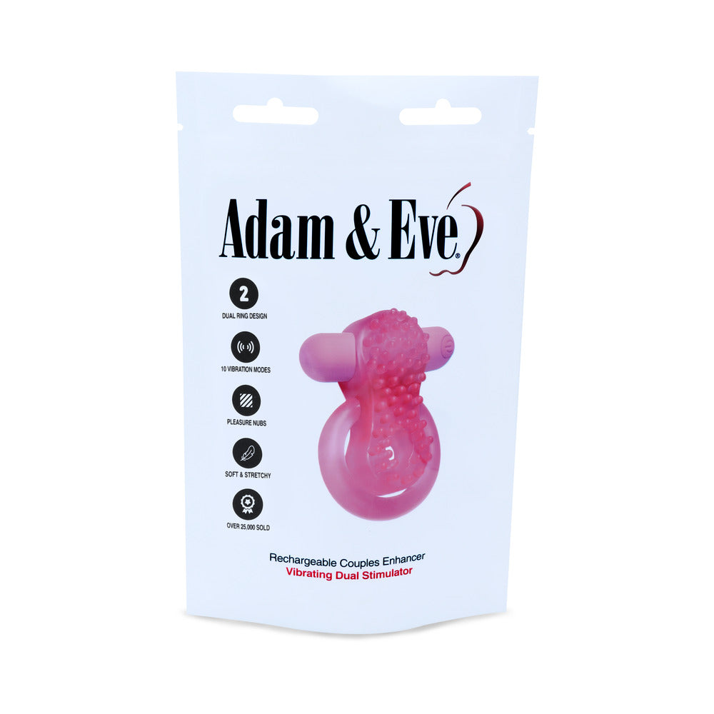 ADAM & EVE - RECHARGEABLE COUPLES ENHANCER RING (BAG PACKAGING)