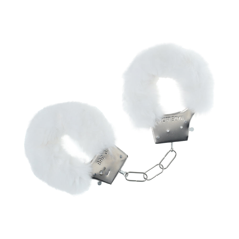 OUCH! CLASSIC FLUFFY HANDCUFFS WHITE