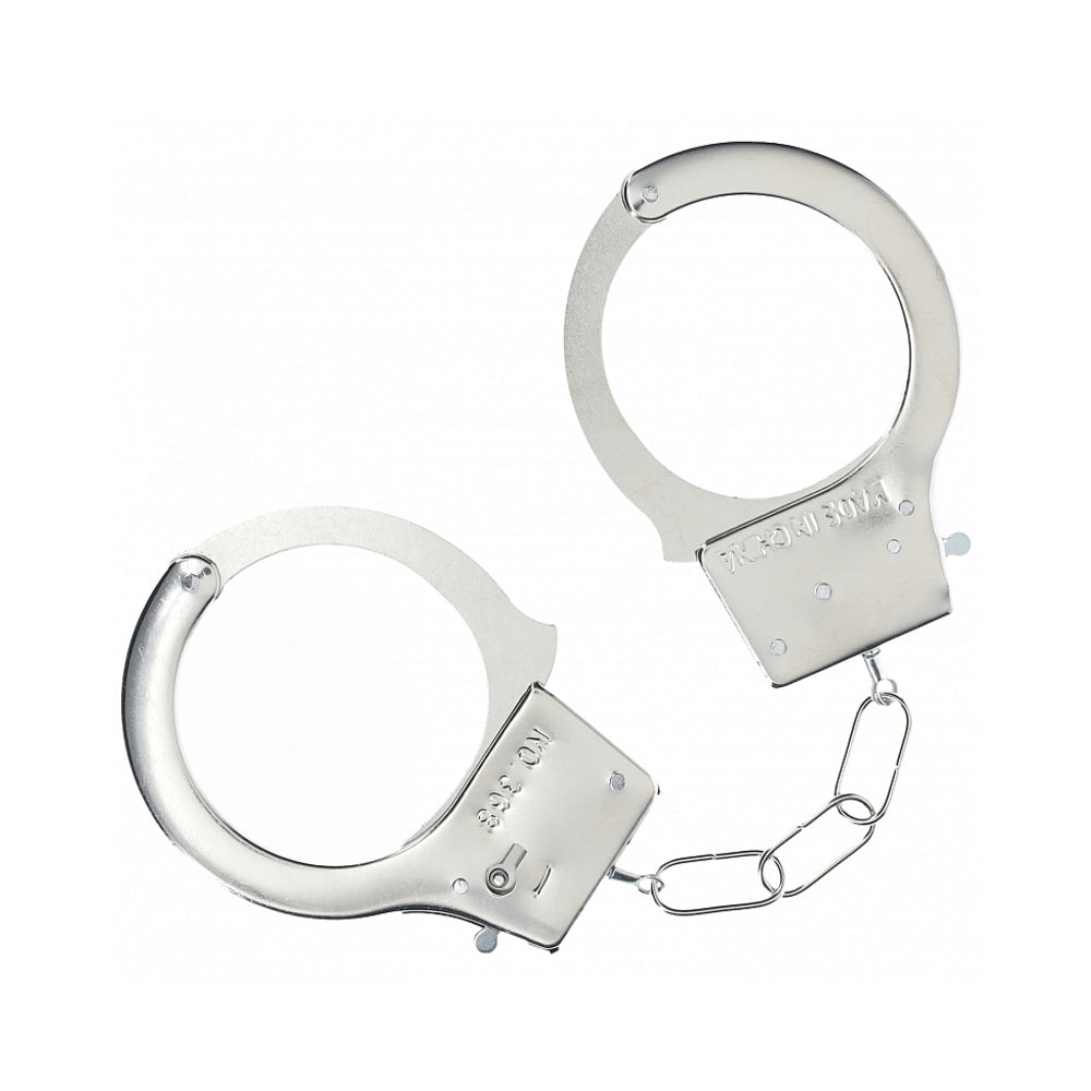 OUCH! CLASSIC METAL HANDCUFFS SILVER
