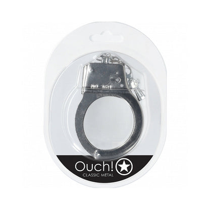 OUCH! CLASSIC METAL HANDCUFFS SILVER