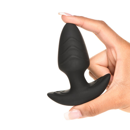 XR BRANDS - BANG! ROTATING & VIBRATING SILICONE BUTT PLUG WITH REMOTE