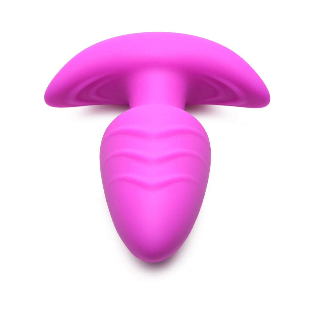 BANG! ROTATING & VIBRATING SILICONE BUTT PLUG WITH REMOTE PURPLE
