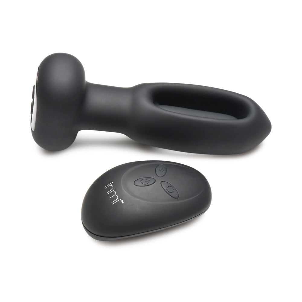 XR BRANDS - FLICKERS BUM FLICK FLICKING & VIBRATING SILICONE BUTT PLUG WITH REMOTE