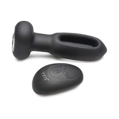 XR BRANDS - FLICKERS BUM FLICK FLICKING & VIBRATING SILICONE BUTT PLUG WITH REMOTE