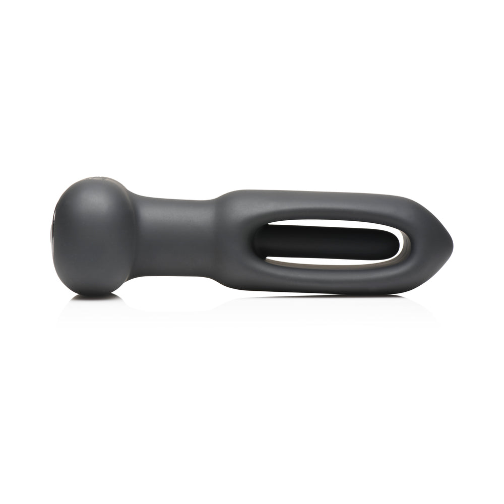 XR BRANDS - FLICKERS BUM FLICK FLICKING & VIBRATING SILICONE BUTT PLUG WITH REMOTE