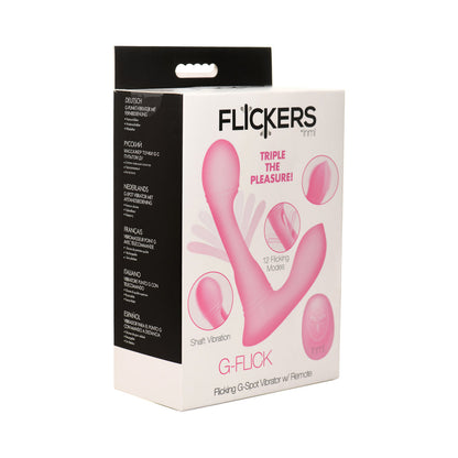 XR BRANDS - FLICKERS G-FLICK FLICKING G-SPOT VIBRATOR WITH REMOTE