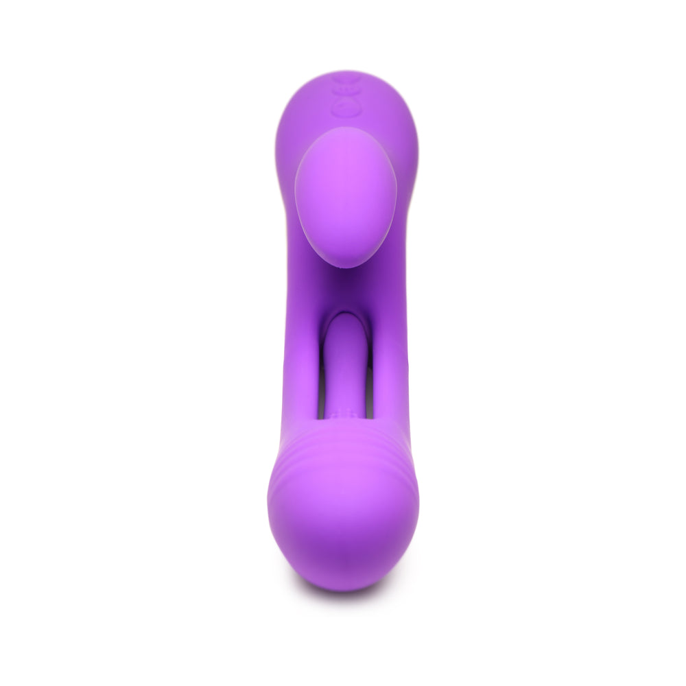 FLICKERS TRI-FLICK FLICKING SILICONE RABBIT VIBRATOR