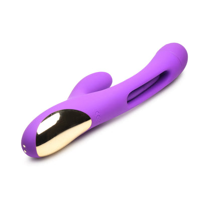 FLICKERS TRI-FLICK FLICKING SILICONE RABBIT VIBRATOR