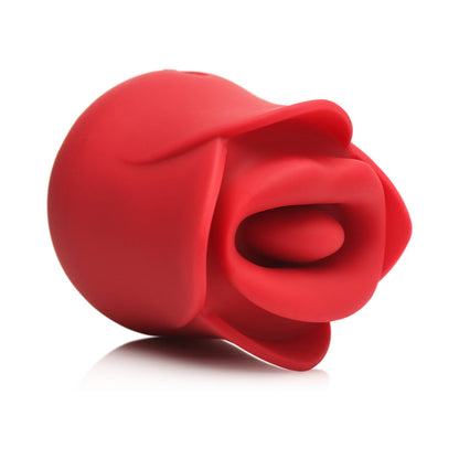 XR BRANDS - LICKGASM KISSING & VIBRATING ROSE CLITORAL STIMULATOR RED
