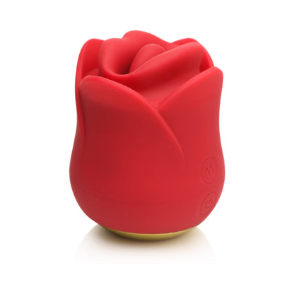 XR BRANDS - LICKGASM KISSING & VIBRATING ROSE CLITORAL STIMULATOR RED