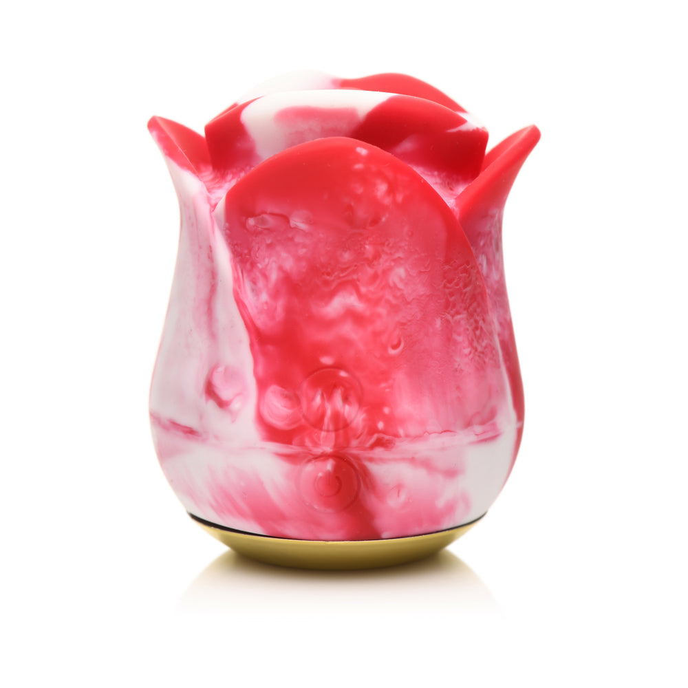 XR BRANDS - LICKGASM KISSING & VIBRATING ROSE CLITORAL STIMULATOR SWIRL