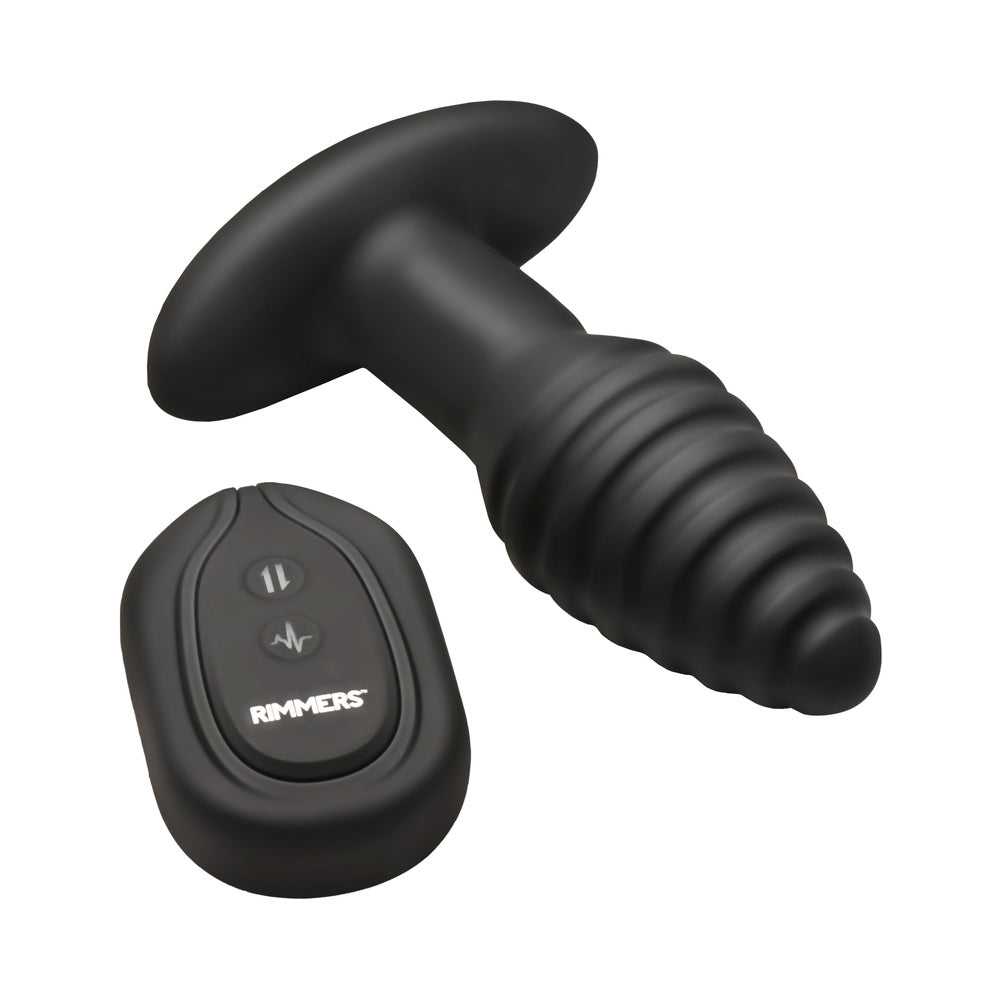 XR BRANDS - RIMMERS MODEL-E VIBRATING RIMMING PLUG WITH REMOTE CONTROL