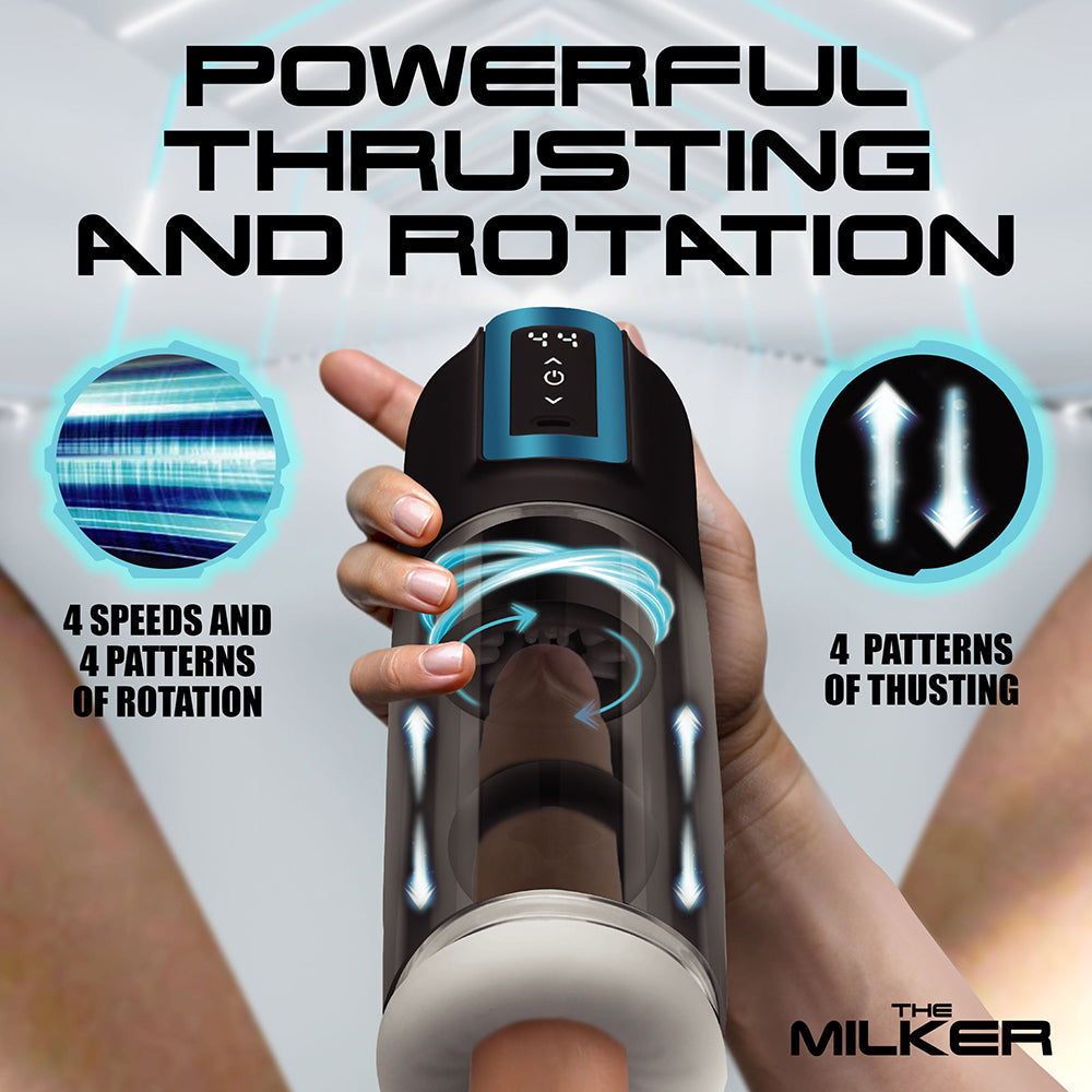 XR BRANDS - THE MILKER THRUSTING & ROTATING MASTURBATOR