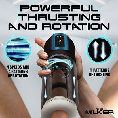 XR BRANDS - THE MILKER THRUSTING & ROTATING MASTURBATOR