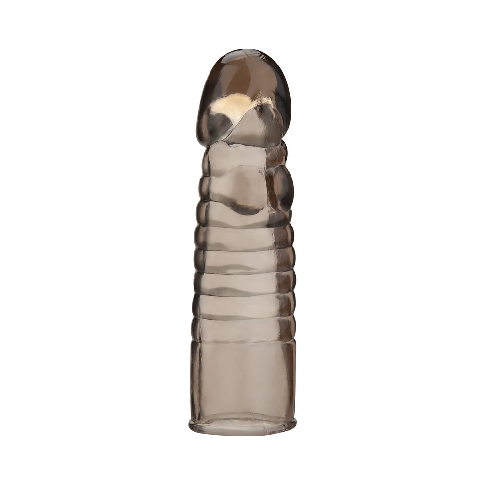 ELECTRIC EEL - BLUE LINE 6 IN. RIBBED REALISTIC PENIS ENHANCING SLEEVE EXTENSION