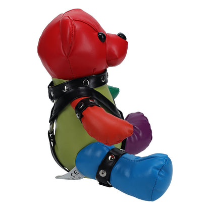 SHOTS RAINBOW BEAR PLUSHIE BLACK HARNESS