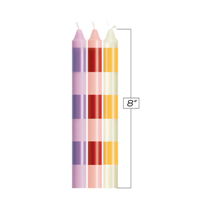 ICON BRANDS - THE 9''S MAKE ME MELT SENSUAL WARM DRIP CANDLES 3PK STRIPES PASTELLINES