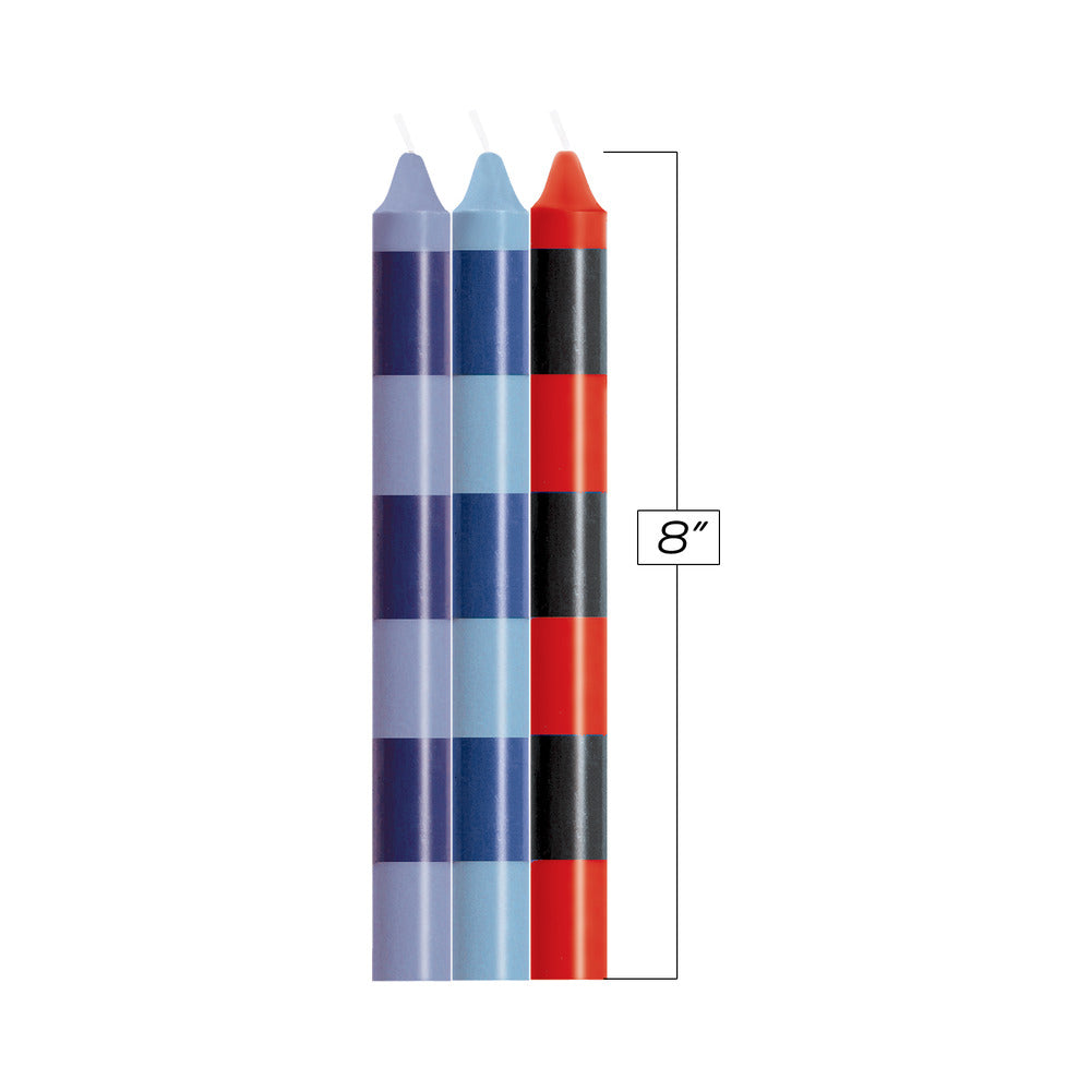 ICON BRANDS - LAS VELAS GOTEO SENSUAL CÁLIDAS DE 9''S ME DERRITEN 3PAQ RAYAS APASIONADAS